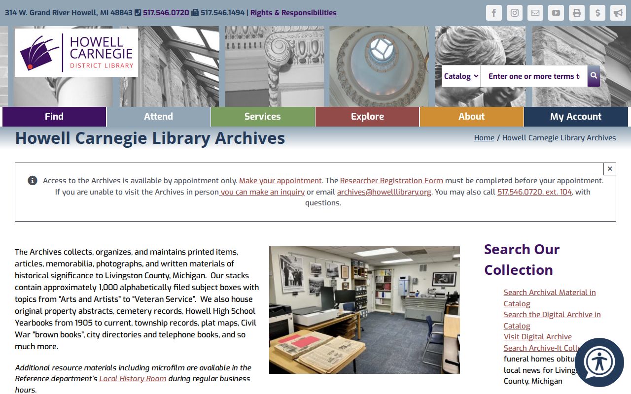 Genoa Township city directory research at Howell Carnegie Library Archives
