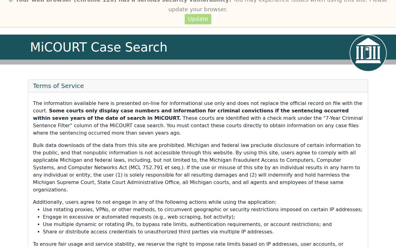 Genoa Township residents directory Michigan MiCOURT case search
